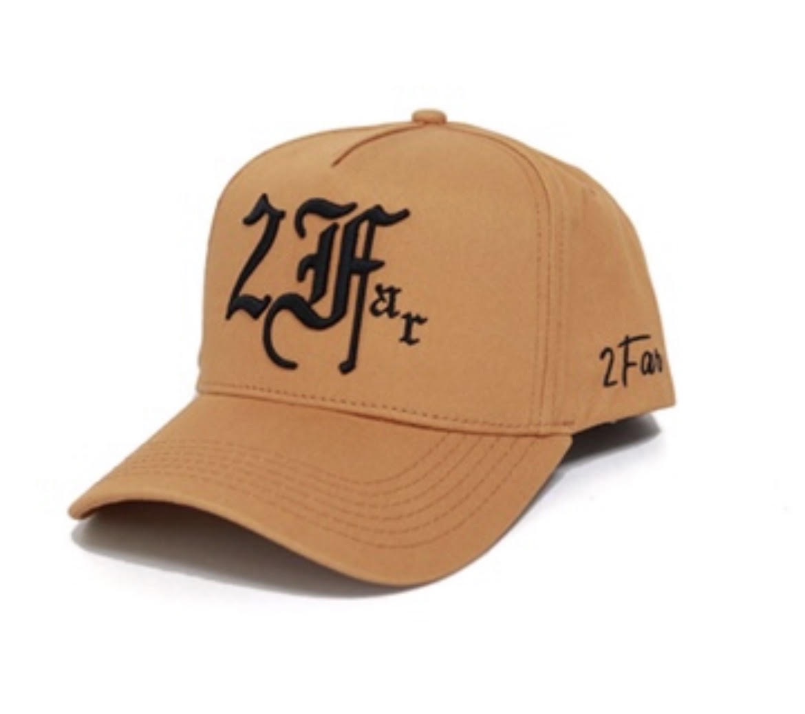Black on Tan Deep Fit Cap