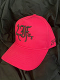 Black on Pink Deep fit cap